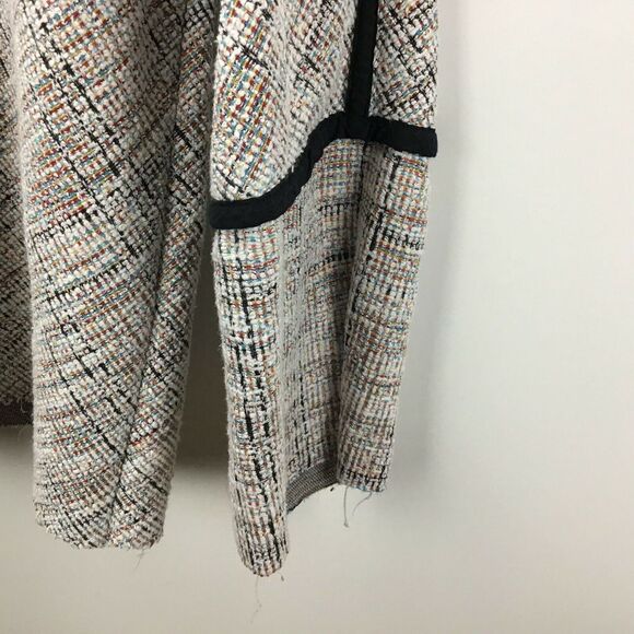 Zara Trafaluc Womens Raw Edge Woven Shirt with Bell Sleeve Oversized Small - Picture 4 of 8